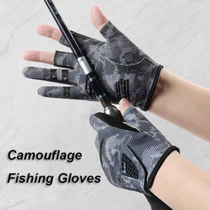 Gants de pêche professionnels de qualité supérieure, imperméables, durables, respirants, en polyester, sans doigts, confortables et antidérapants - Product Image 6