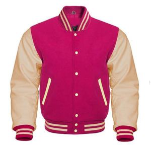 Chaqueta Varsity de Lana Melton para Hombre, Mangas de Cuero, Mezcla de Tela de Lona, Chaqueta Letterman Personalizada al por Mayor - Product Image 1