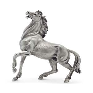 Sculpture de cheval en aluminium massif pour une décoration intérieure de luxe, avec une finition artistique moderne et une base robuste - Product Image 2