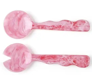 Different Color Shades Resin Salad <b>Server</b> Trending Style Resin Premium Salad <b>Server</b> Spoon and Fork Resin Flatware Salad <b>Server</b> - Product Image 4