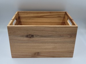 Manufacture Solid Wooden <b>Storage</b> Crate <b>Box</b> with Handles for Home Organization and Decorative Use - Product Image 1