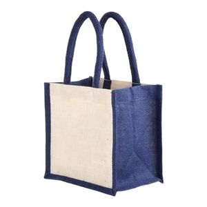 Bolsas de Yute de Alta Calidad para Compras, Regalos, Personalizables con Letras y Patrones, Color Natural, Origen Delhi, Asas de Cuerda - Product Image 1