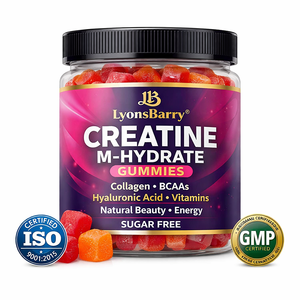 Gummies de créatine M-hydrate OEM, collagène, BCAA, acide hyaluronique, vitamines, beauté naturelle, énergie, sans sucre, pour adultes, 60 unités, 2 par paquet - Product Image 1