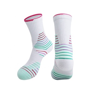 Breathable Sweat-Absorbent Anti-Bacterial Crew Sports <b>Socks</b> Knitted Athletic Running Basketball Hiking Custom Logo - Product Image 4