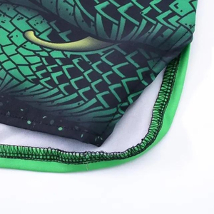 Shorts de combat MMA personnalisés OEM pour hommes, imprimé dragon vert, sublimation, séchage rapide, taille élastique, arts martiaux, grappling - Product Image 5