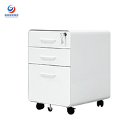 Armoire à classeurs en acier moderne à 3 tiroirs, mobilier de bureau avec serrure à clé pour système de rangement de documents