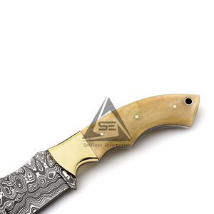Cuchillos de hoja fija con mango de madera hechos a mano para bricolaje - Cuchillas de acero inoxidable personalizables OEM de alta calidad a bajo precio al por mayor - Product Image 6