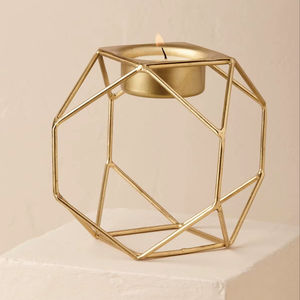 Portavelas Metálico Premium con Estructura Resistente y Diseño Elegante, Ideal para Decoración de Interiores de Hogares Modernos - Product Image 1