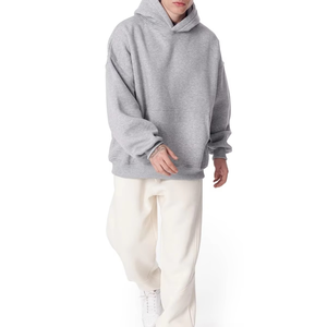 Nueva Sudadera con Capucha de Poliéster y Felpa, Manga Larga, Color Sólido, Estilo Oversize, Básica, Mezcla de Algodón, para Hombre - Product Image 4