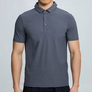 Polo pour homme, sweat-shirt, tissu respirant, vêtements de musculation, vêtements de sport, polos personnalisés avec logo - Product Image 3