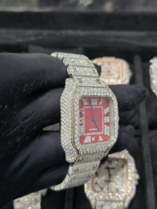 Reloj de Diamantes Moissanite Estilo Hip Hop para Hombre, Reloj de Pulsera de Lujo con Incrustaciones de Diamantes, Disponible al Mejor Precio - Product Image 3