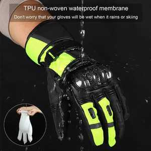 Gants de motard en cuir avec logo personnalisé, protection supérieure en TRP sur la paume, qualité supérieure. - Product Image 5