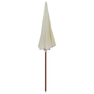 <b>Large</b> UV Resistant Garden Parasol Sand Polyester and Steel Materials Patio <b>Umbrellas</b> & Bases - Product Image 2