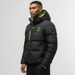 Vente en gros : Nouvelle arrivée de doudounes d'hiver décontractées, 100% polyester, tissu tissé, couleur unie, doublées, personnalisables, enduites - Product Image 3