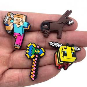 Patchs PVC Minecraft 3D en relief, autocollants, formes irrégulières, décorations en plastique pour cadeaux - Product Image 3