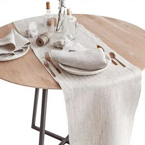 Camino DE MESA DE LINO moderno blanco sólido rústico boda largo natural corredores para el Hogar granja Hotel varios tamaños colores vacaciones - Product Image 1