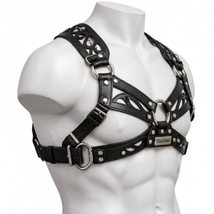 <b>Leather</b> Style Material Multiple Strap Construction Stylish Fashion Men <b>Leather</b> Harness Premium Adjustable Body Harness Durable - Product Image 4