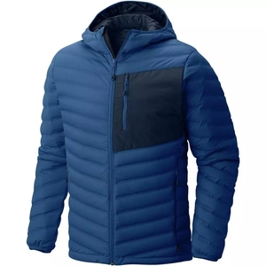 Blouson matelassé premium en toile à capuche pour homme avec logo frontal, épais, chaud et coupe-vent pour le travail en extérieur et les journées d'hiver rigoureuses - Product Image 2