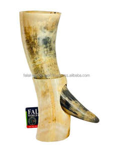 Corne à boire en corne de buffle naturelle polie de qualité viking, écologique, sans danger pour les aliments, cadeau d'affaires par FWE - Product Image 2