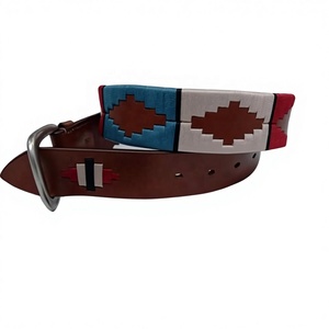 Cinturones de polo de material de piel de vaca de estilo informal argentino Hierro para hebilla - Product Image 1