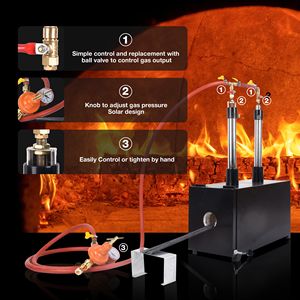 Forno Industriale a Propano per Forgiatura Coltelli, Doppio Bruciatore, Grande Capacità, Forno per Maniscalchi, Bruciatore Quadrato a Propano per la Produzione di Coltelli - Product Image 5