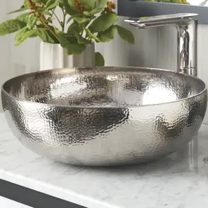 Elegante tazón decorativo minimalista para acentuar el interior, tazón premium de alta gama para decoración de centro de mesa, chapado, seguro para el uso con alimentos. - Product Image 1