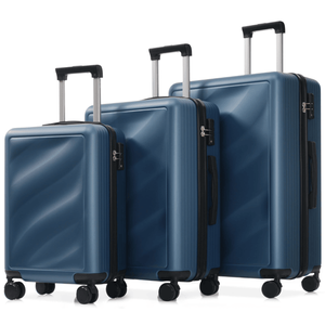 3-Piece Lightweight Durable ABS Luggage Set with Spinner Wheels TSA <b>Lock</b> Carry Checked Travel <b>Suitcases</b> for Holiday Packed Bag - Product Image 4