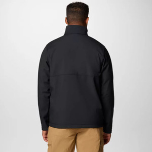 Chaqueta con Capucha Unisex Negra de Forro Polar, Cuello Alto, Cierre de Cremallera, Resistente al Viento, Informal, para Invierno, de Poliéster Tejido, con Logotipo Frontal - Product Image 2