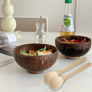 ชามกะลามะพร้าวคุณภาพสูง ทนทาน ขายส่ง ทำด้วยมือ เป็นมิตรกับสิ่งแวดล้อม สำหรับตกแต่งครัว ใช้เสิร์ฟสลัด - Product Image 5