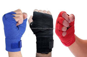 Guantes de boxeo de algodón elásticos de medio dedo para hombres y mujeres para Muay Thai y envoltura de mano, guantes interiores, equipo de protección - Product Image 2