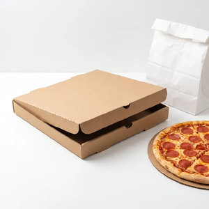 Cajas de Pizza Cuadradas de Cartón Corrugado con Diseño Personalizado, Embalaje de Cartón Reciclable de Grado Alimenticio para Llevar - Product Image 5
