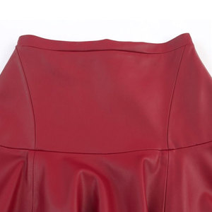 High Waist Women's <b>Pleated</b> <b>Skirt</b> Solid Color Shiny <b>Satin</b> All Seasons Wear - Product Image 6