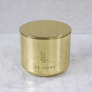 Custom Logo Luxury Candle Container Antique Candle Vessels <b>Empty</b> <b>Jars</b> for Candle Making Brass Copper Customized <b>Jars</b> with Lids - Product Image 4