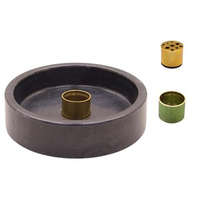Quemador de incienso de tallado de esteatita de diseño reciente especial curvo de piedra y soporte de palo con forma de cuenco para decoración religiosa hindú - Product Image 2