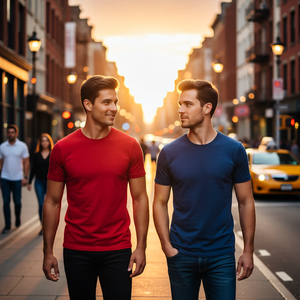 เสื้อยืดลำลองผู้ชายพรีเมียม ผ้าฝ้าย 100% 210gsm ผ้าเจอร์ซีย์สำหรับฤดูร้อน คอกลม พิมพ์ลาย คุณภาพสูง เป็นมิตรกับสิ่งแวดล้อม แห้งเร็ว ระบายอากาศได้ดี แขนสั้น - Product Image 1