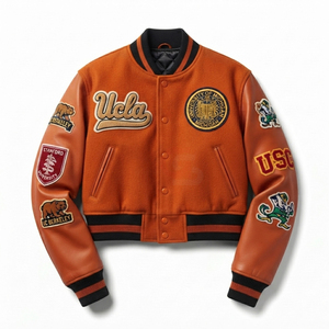 High Quality Letterman Varsity <b>Jackets</b> Wool Body Genuine Leather Sleeves Winter Wear <b>Smart</b> and Stylish <b>women</b> college crop <b>Jacket</b> - Product Image 1