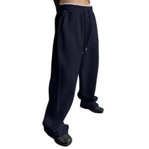 Men's Green <b>Harem</b> Pants Elastic Waist Drawstring Casual Joggers Breathable Knitted Cotton Autumn Wear - Product Image 2
