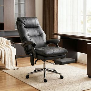 Sedia da Ufficio e Computer con Schienale Alto, Sedia Massaggiante Nera - Product Image 1