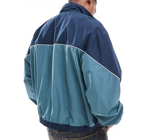 Veste coupe-vent à fermeture éclair respirante pour homme sur mesure Veste en nylon à séchage rapide Veste de sport de couleur patchwork Veste de sport de plein air - Product Image 2