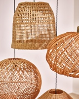 Meilleure vente de suspension en rotin, éclairage décoratif en rotin pour couverture et abat-jour de maison moderne, vente en gros au Vietnam