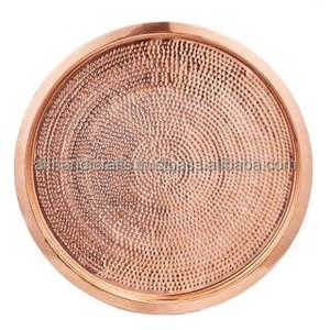 Assiette de présentation ronde en satin lisse couleur cuivre rose – Base de vaisselle moderne sans couture – Exportateur direct d'usine Inde - Product Image 3