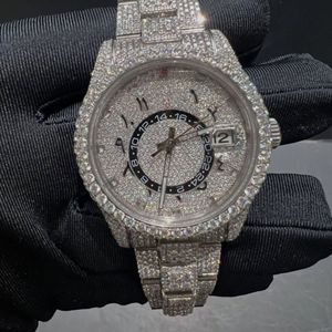 Reloj de Alta Calidad con Moissanita Cultivada en Laboratorio, Cuadrado de 40 mm, Estilo Ejecutivo, Oro Blanco de 20 mm, Estilo Hip Hop, con Incrustaciones DEF - Product Image 6