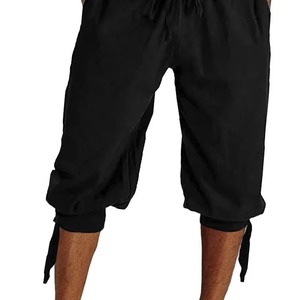 Shorts Capri Noirs Sur Mesure pour Hommes, en Coton avec Cordon de Serrage, Respirants, Décontractés, Courts, Style Streetwear d'Été, Vente en Gros OEM - Product Image 6