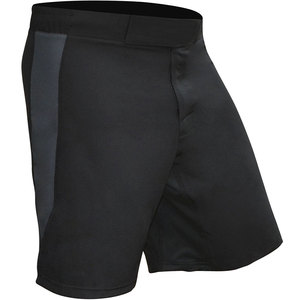 Shorts MMA noirs pour hommes, respirants, anti-transpiration, séchage rapide, polyester/coton, coupe athlétique, vêtements de sport de combat, élégants - Product Image 4