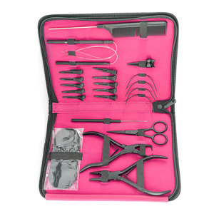 Kit d'outils pour extensions de cheveux, ensemble d'outils de coiffure pour les professionnels de salon, application de cheveux, travail de coiffure - Product Image 4