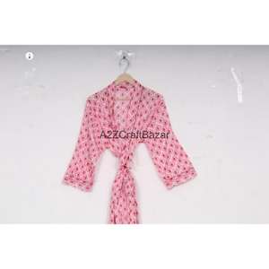 Kimono Hecho a Mano 100% Algodón, Bata de Baño para Mujer, Ropa de Dormir Abierta por Delante, Vestido de Playa - Product Image 6