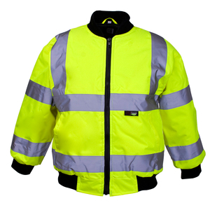 Chaqueta de Trabajo Acolchada de Alta Visibilidad, Uniforme de Seguridad Vial Personalizado con Franjas Reflectantes, Impermeable y Transpirable, de Poliéster - Product Image 2