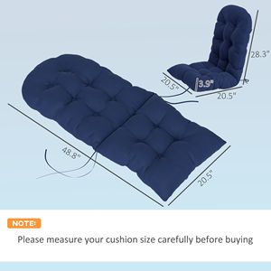 Set di 2 Cuscini per Sedia Adirondack da Esterno con Schienale Alto Trapuntato, Antiscivolo, con Lacci, Cuscini di Qualità per Esterni - Product Image 3