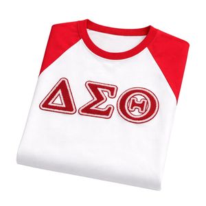 Maglietta Raglan Premium in Ciniglia Delta Sigma Theta per Donne, Vestibilità Comoda, Alta Qualità, Abbigliamento Casual per Confraternite Greche - Product Image 6
