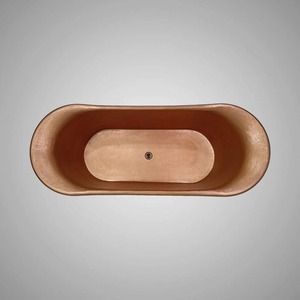 Baignoire en cuivre faite à la main avec un design spacieux pour une expérience de bain luxueuse, cuve unique, vente directe d'usine - Product Image 3
